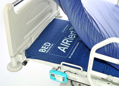 a blue air mattress