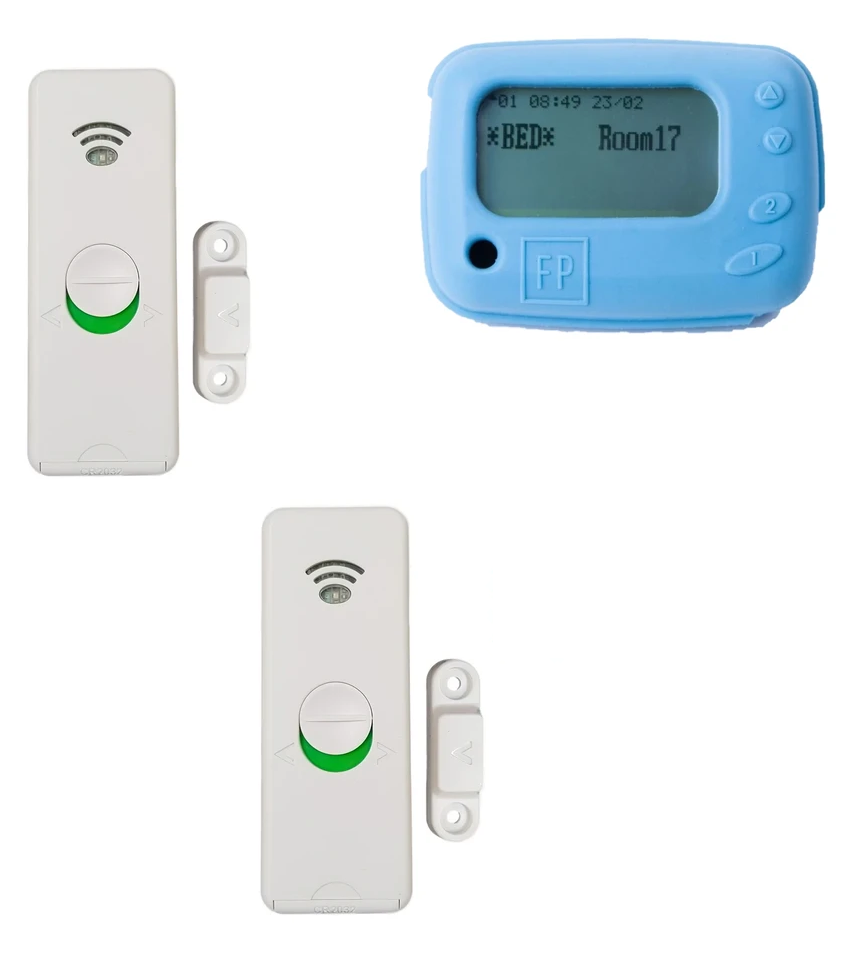 Wireless door sensors for nursing homes and home care