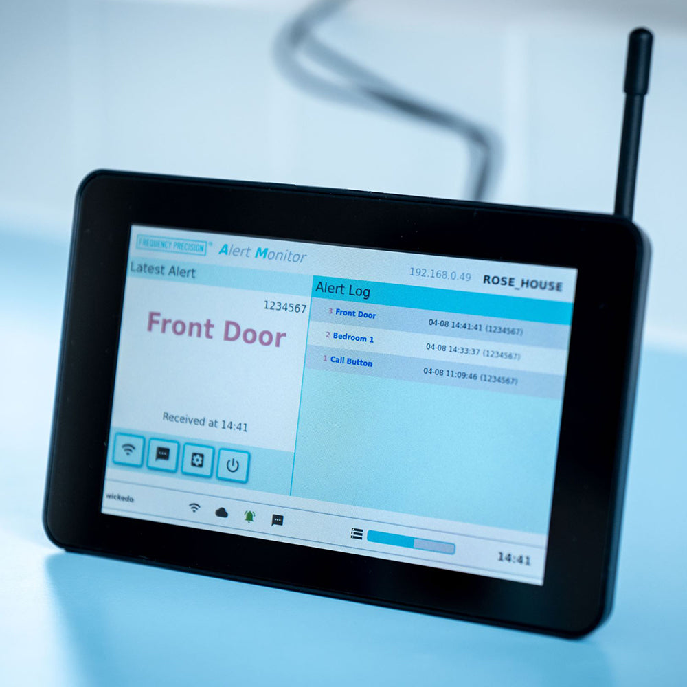Alert tracker screen showing alert for front door