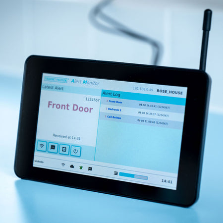 Alert tracker screen showing alert for front door