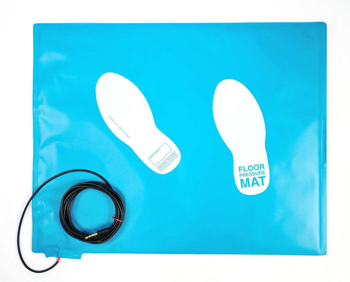 Overhead view of a floor pressure mat
