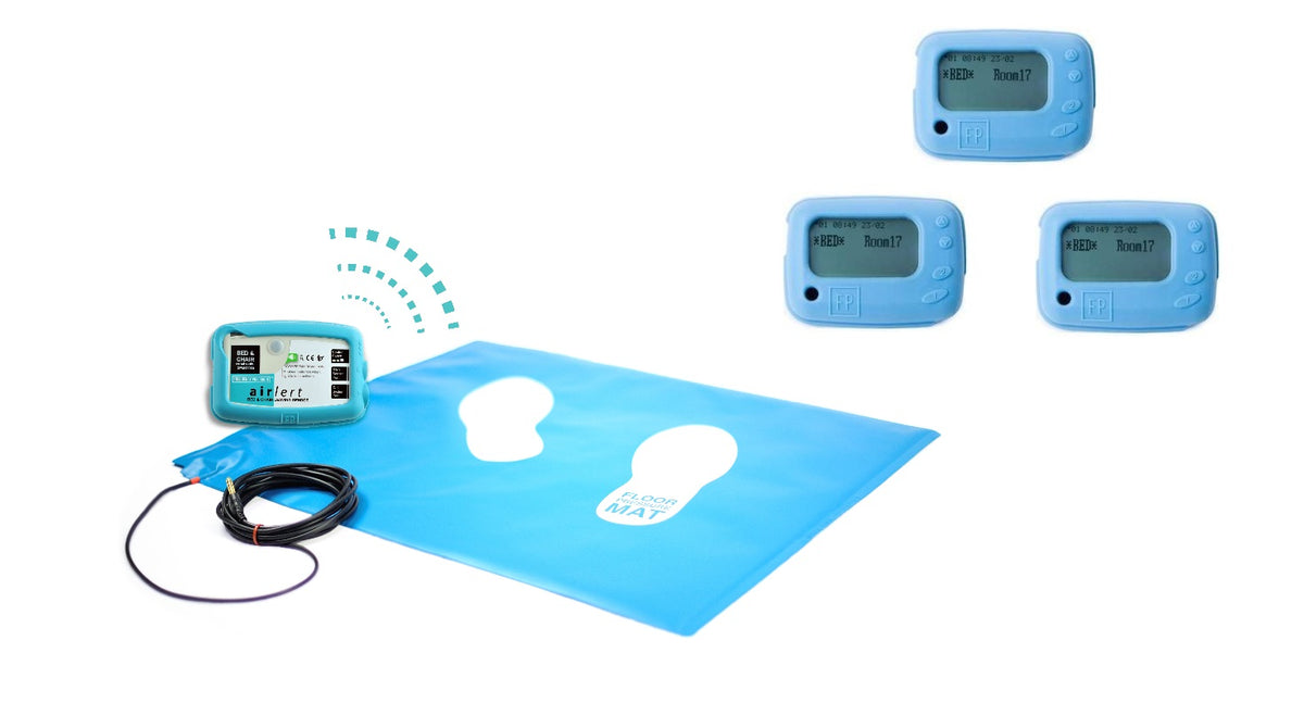 Wireless Floor Pressure Mat besides three pagers