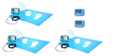 Three Wireless Floor Pressure Mats and Two Control Boxes