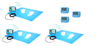 Three Wireless Floor Pressure Mats and Three Control Boxes