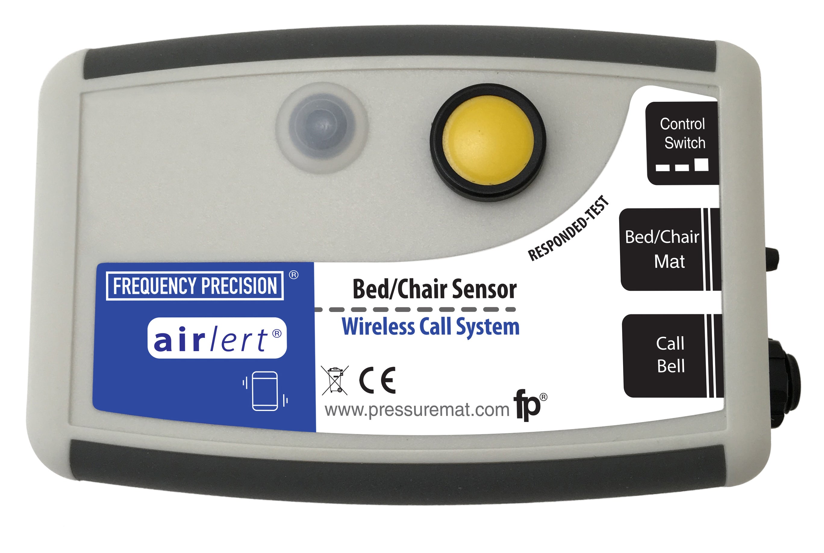 Yellow-buttoned bed and chair sensor