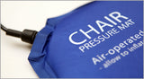 Close-up view of the chair pressure mat being inflated with air