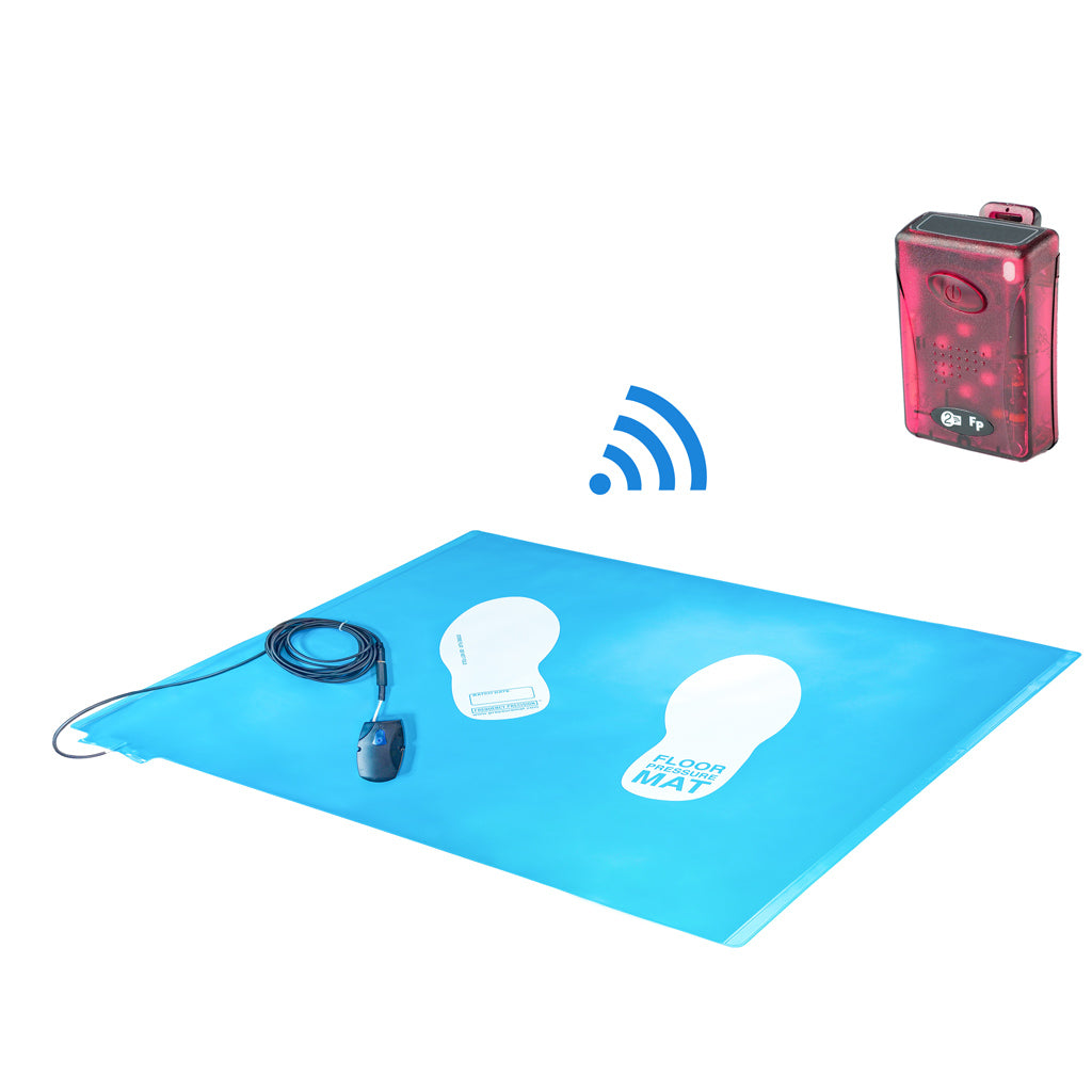 Non-Slip Floor Pressure Mat with Alarm Transmitter and Pager, Personal &  Falls Alarms