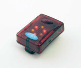 A flashing bleeper pager